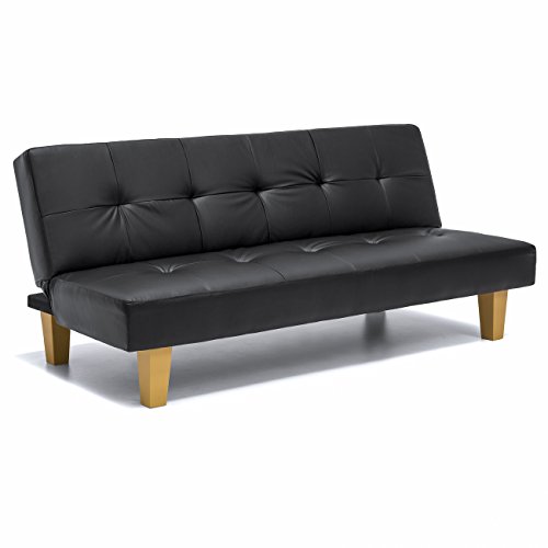 Upholstered Faux Leather Futon