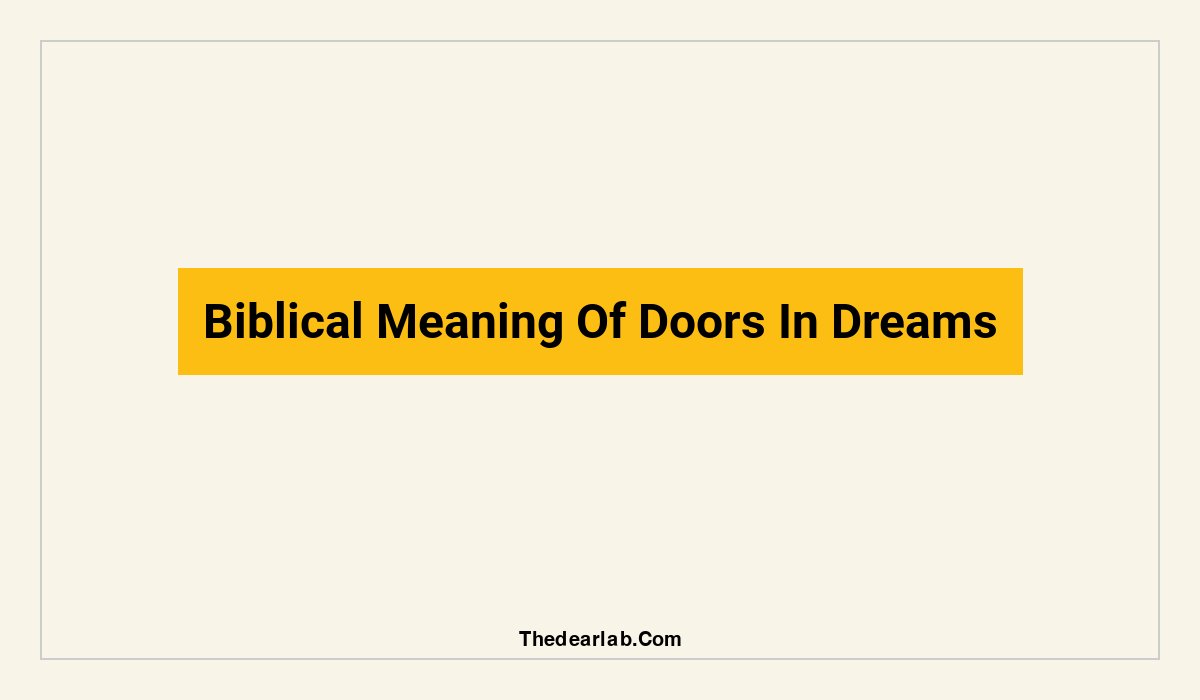 biblical meaning of doors in dreams