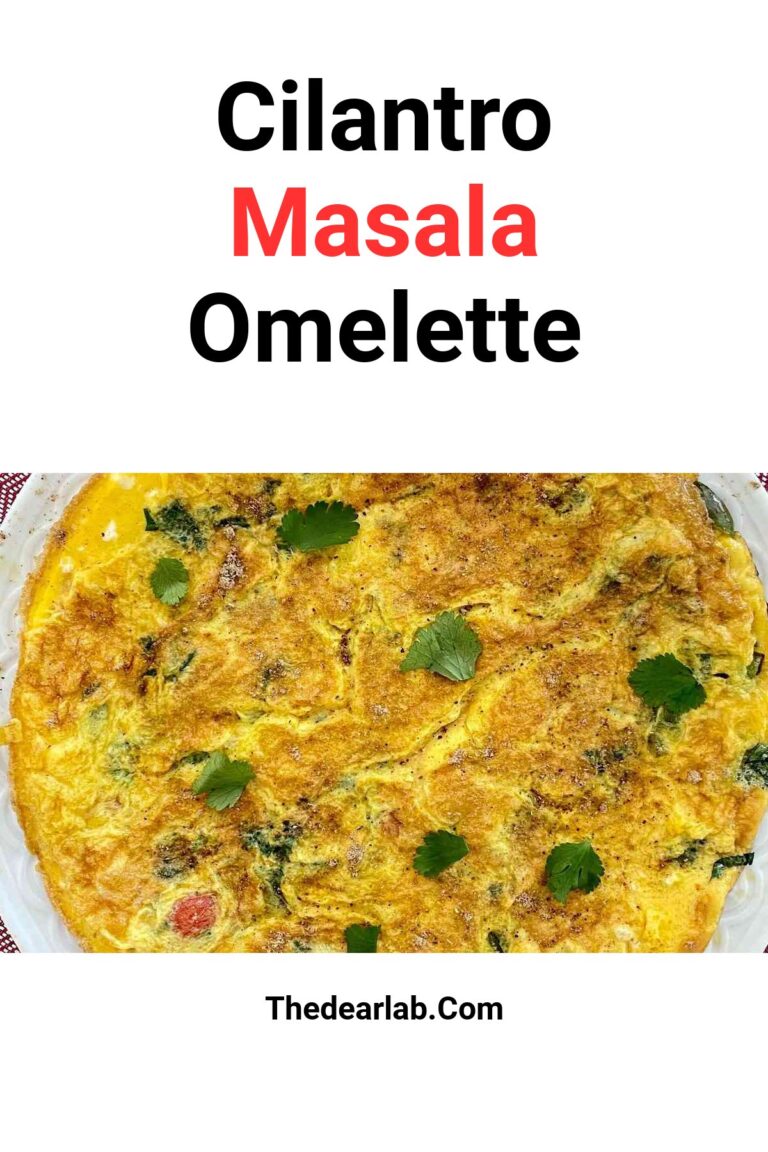 Masala Omelette (Golden-brown with Cilantro)
