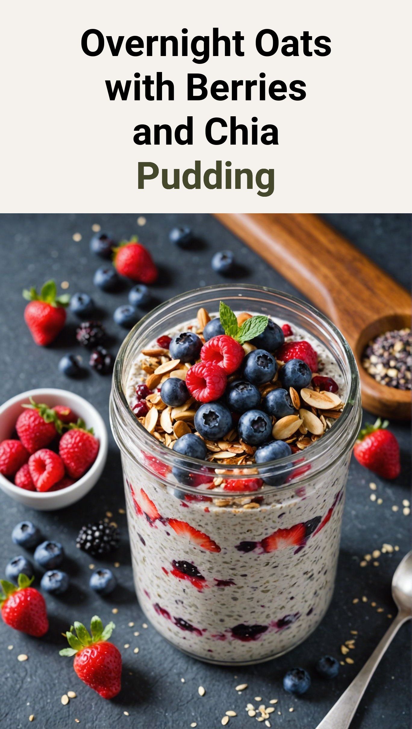 Overnight Oats with Berries and Chia Pudding