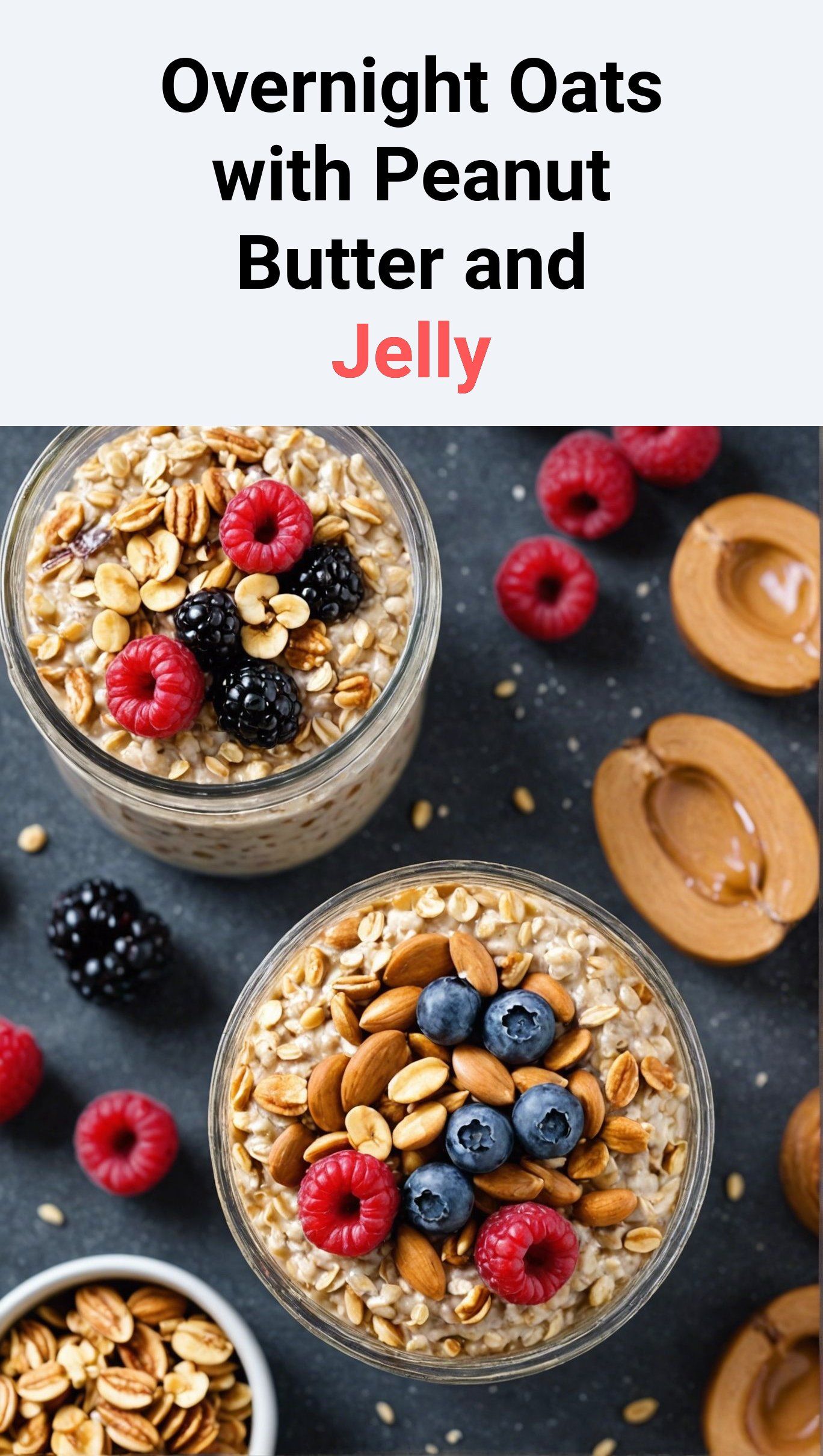 Overnight Oats with Peanut Butter and Jelly