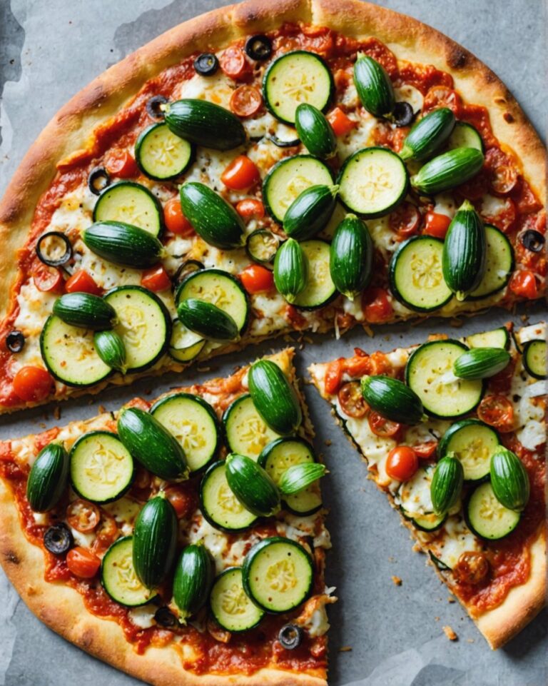 Zucchini Pizza with Melted Cheese