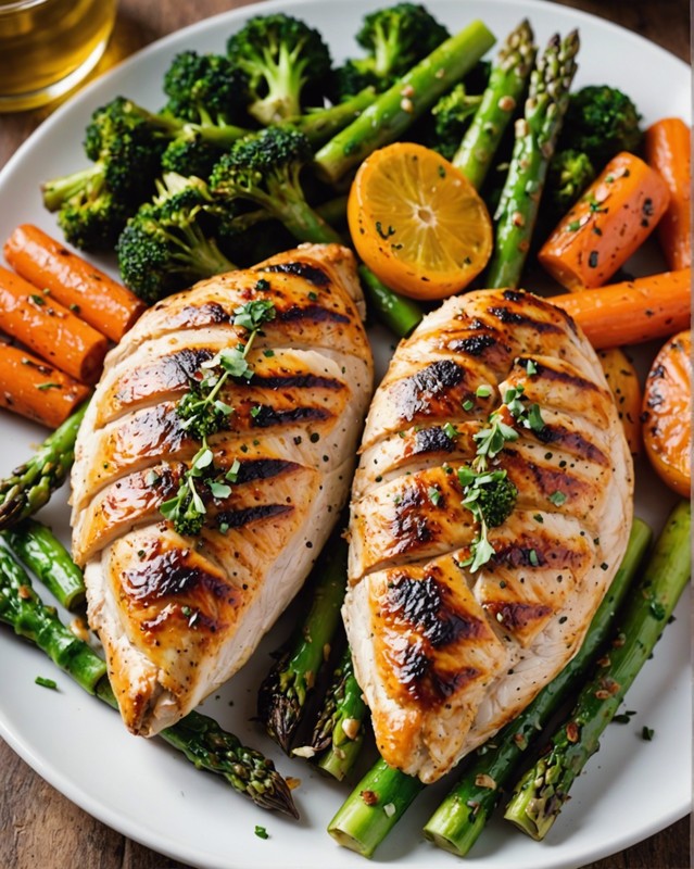 Grilled Chicken Breast with Roasted Vegetables