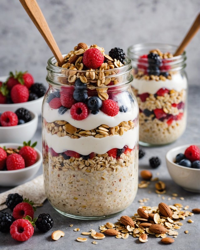 Overnight Oats with Berries and Nuts