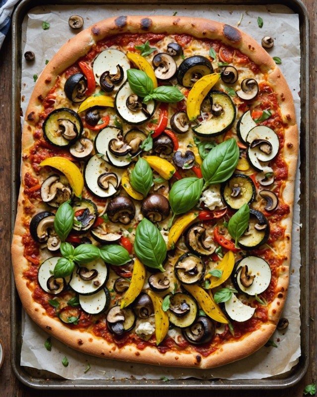 Sheet Pan Pizza with Roasted Vegetables