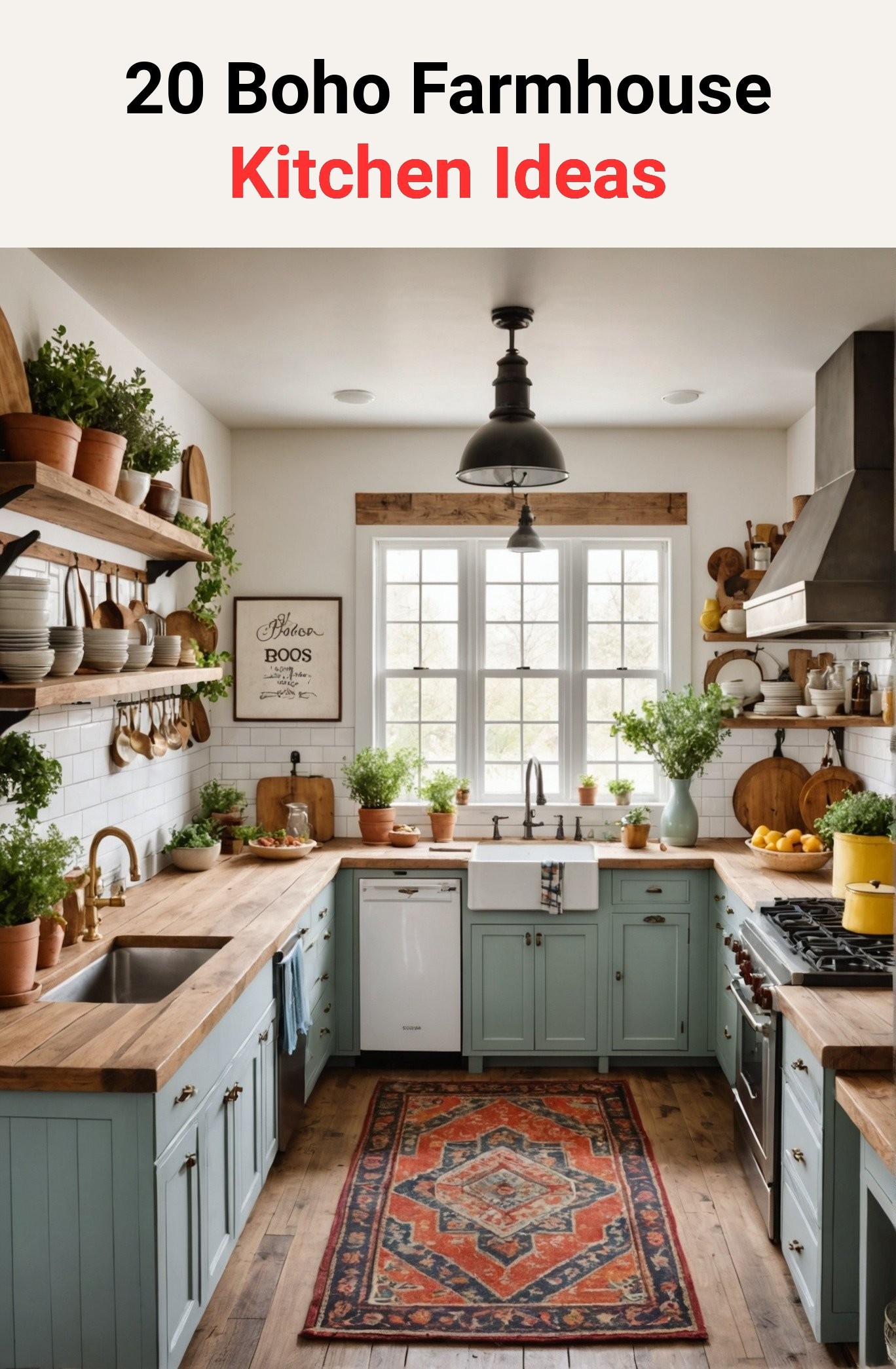 20 Boho Farmhouse Kitchen Ideas