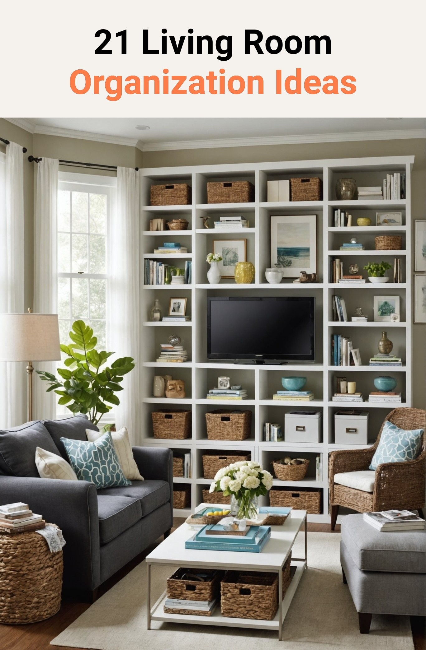 21 Living Room Organization Ideas