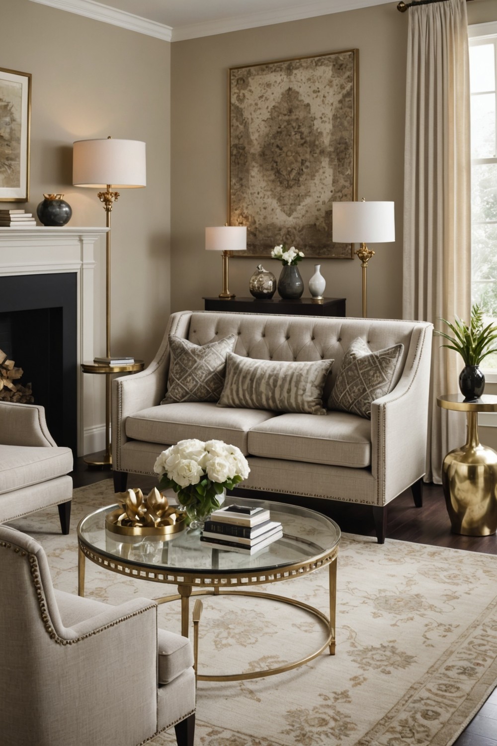 Accent Chairs with Nailhead Trim