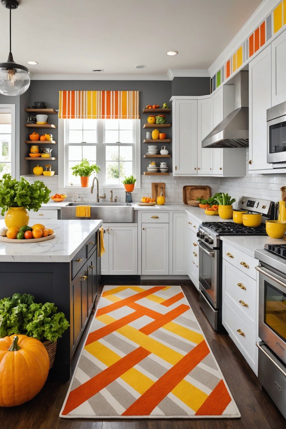 Bold Graphic Kitchen Rugs