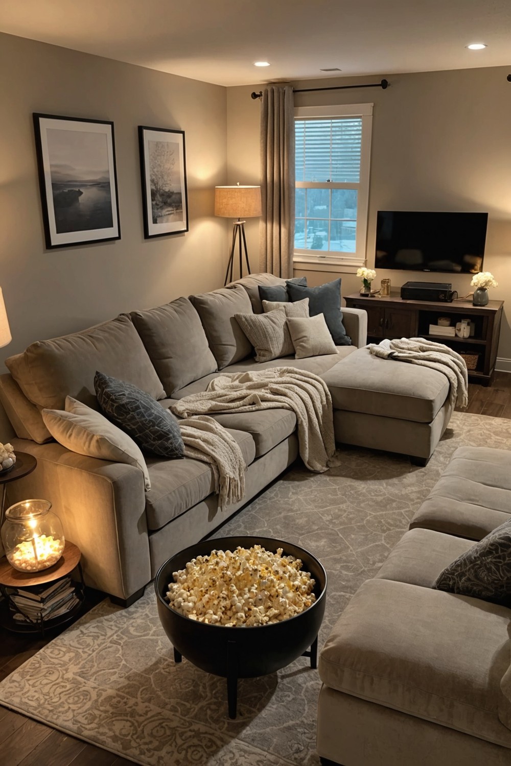 Create a Cozy Movie Night Area