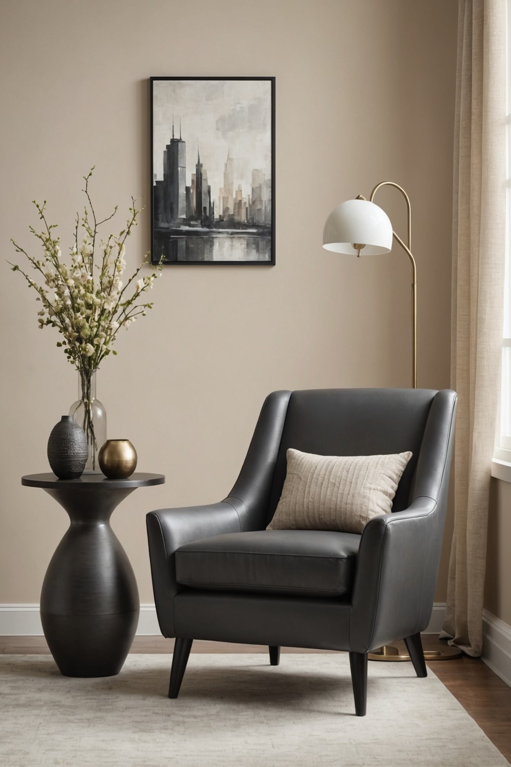 Faux Leather Armchair