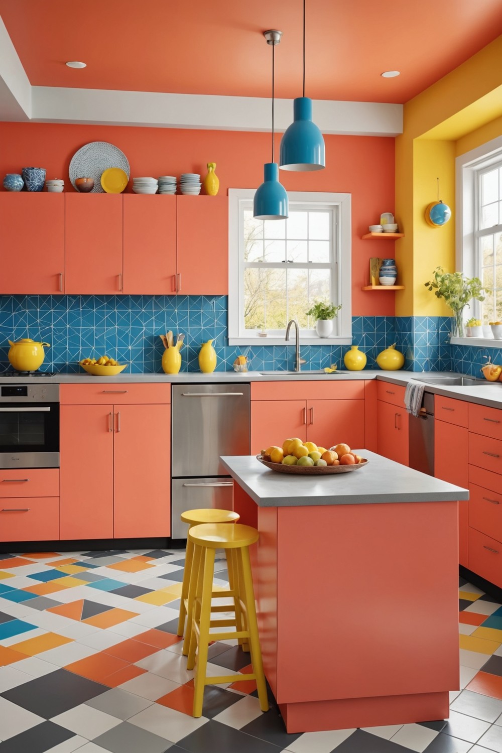 Funky Color Scheme Kitchen