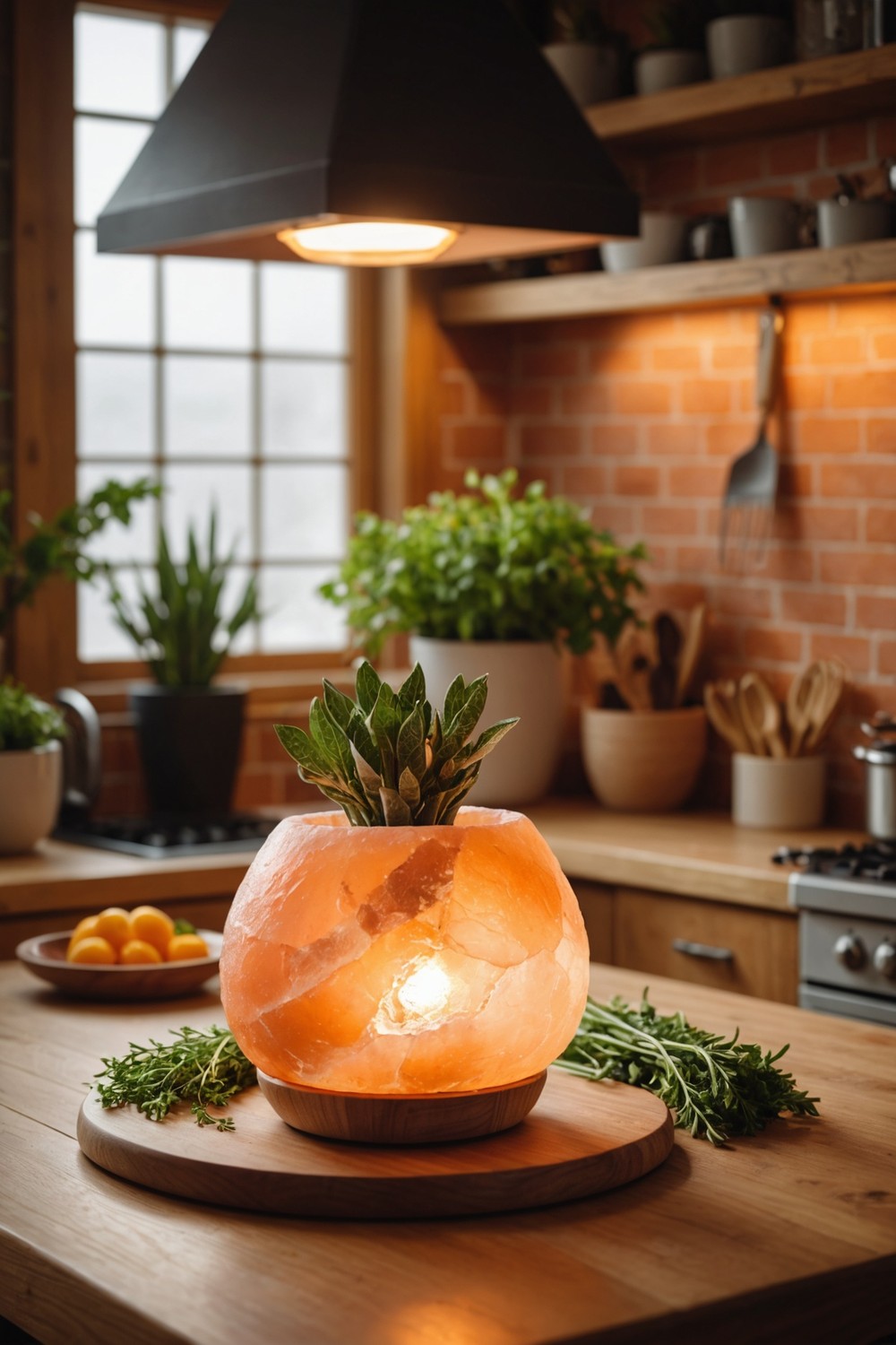 Incorporate a Himalayan Salt Lamp for a Peaceful Ambiance