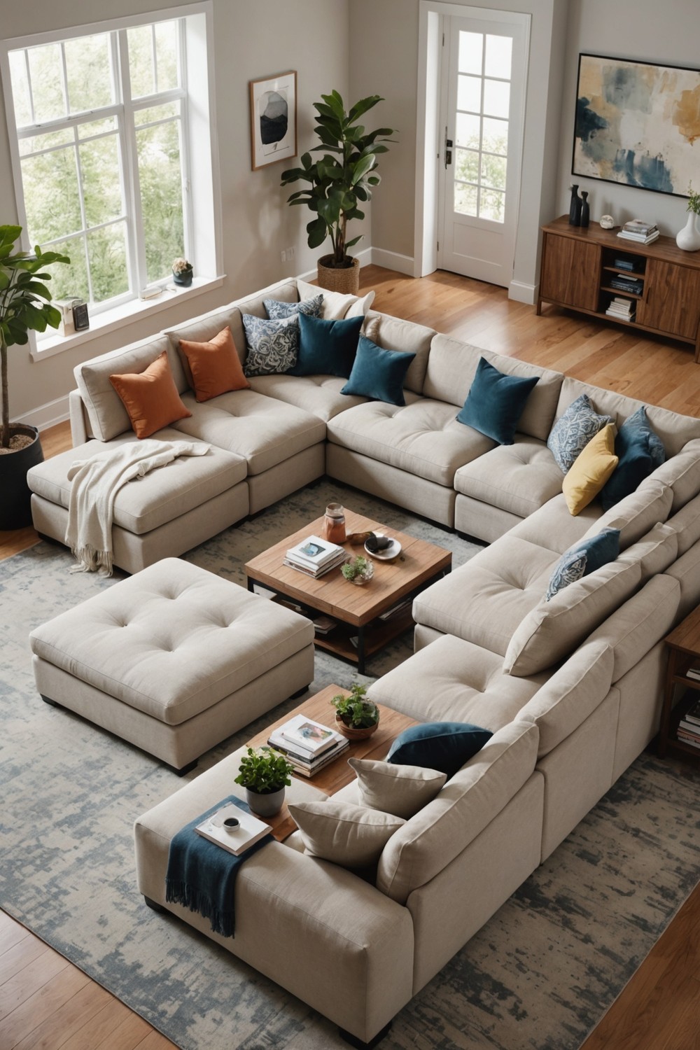 Modular Sectional with Ottoman