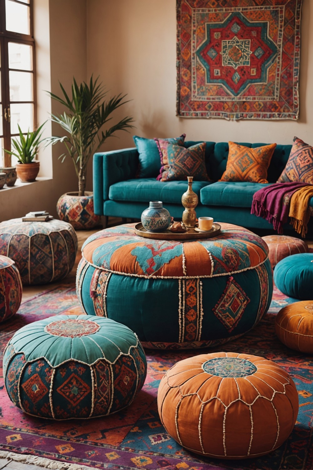 Moroccan-Inspired Poufs