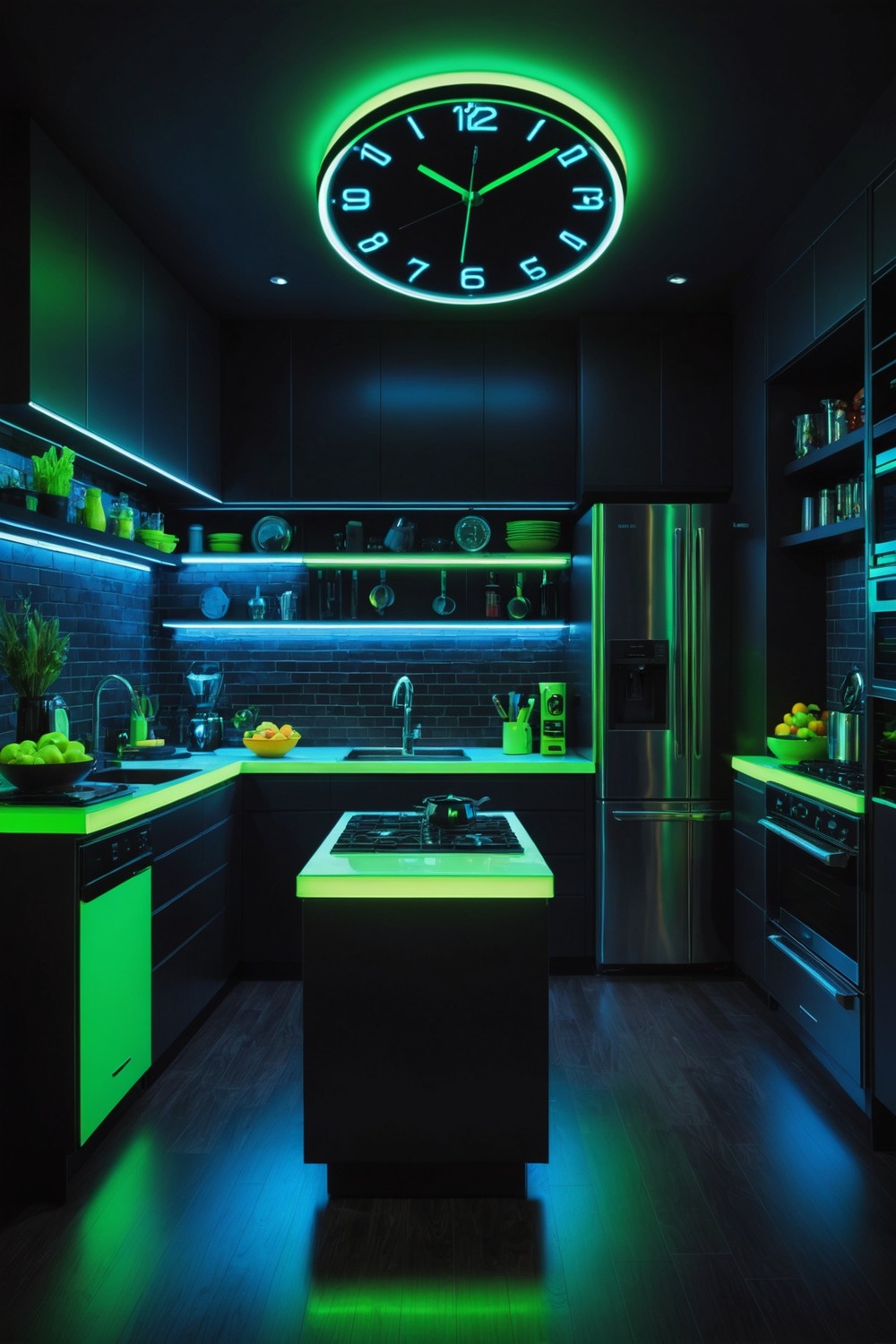 Neon Accent Kitchen