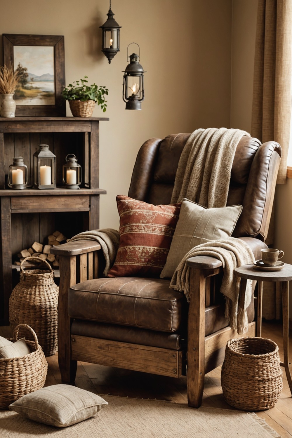 Rustic Wooden Recliners