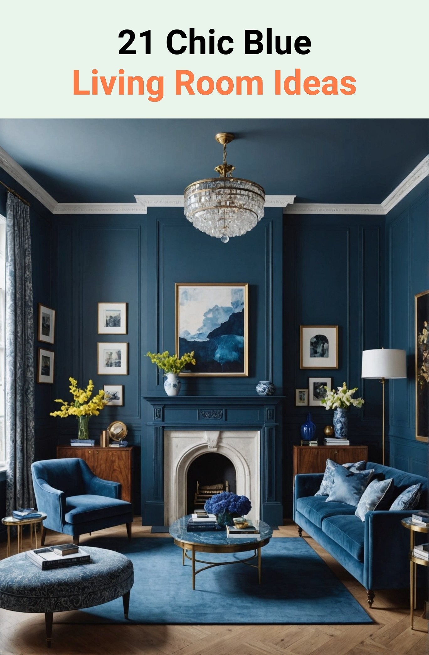 21 Chic Blue Living Room Ideas