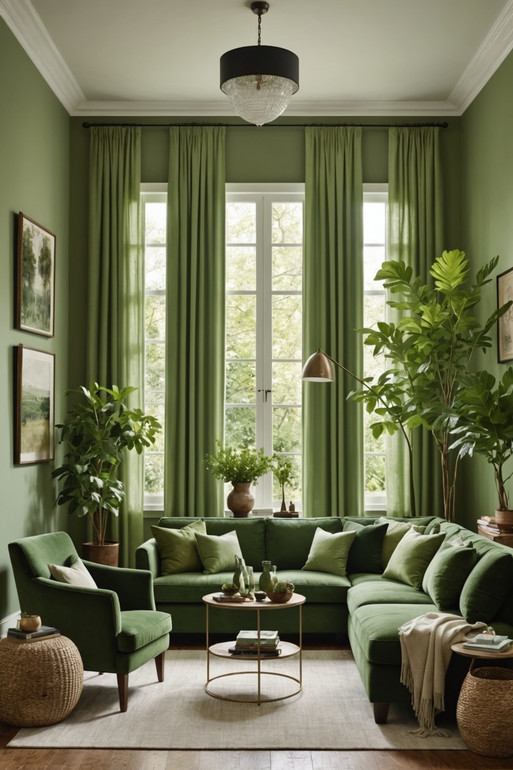 Add Green-Ombre Curtains