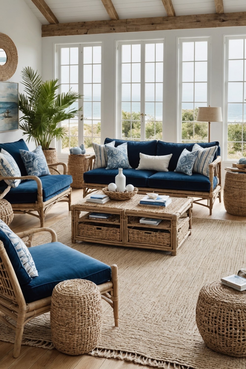 Coastal Chic: Blues and Whites with Natural Textures