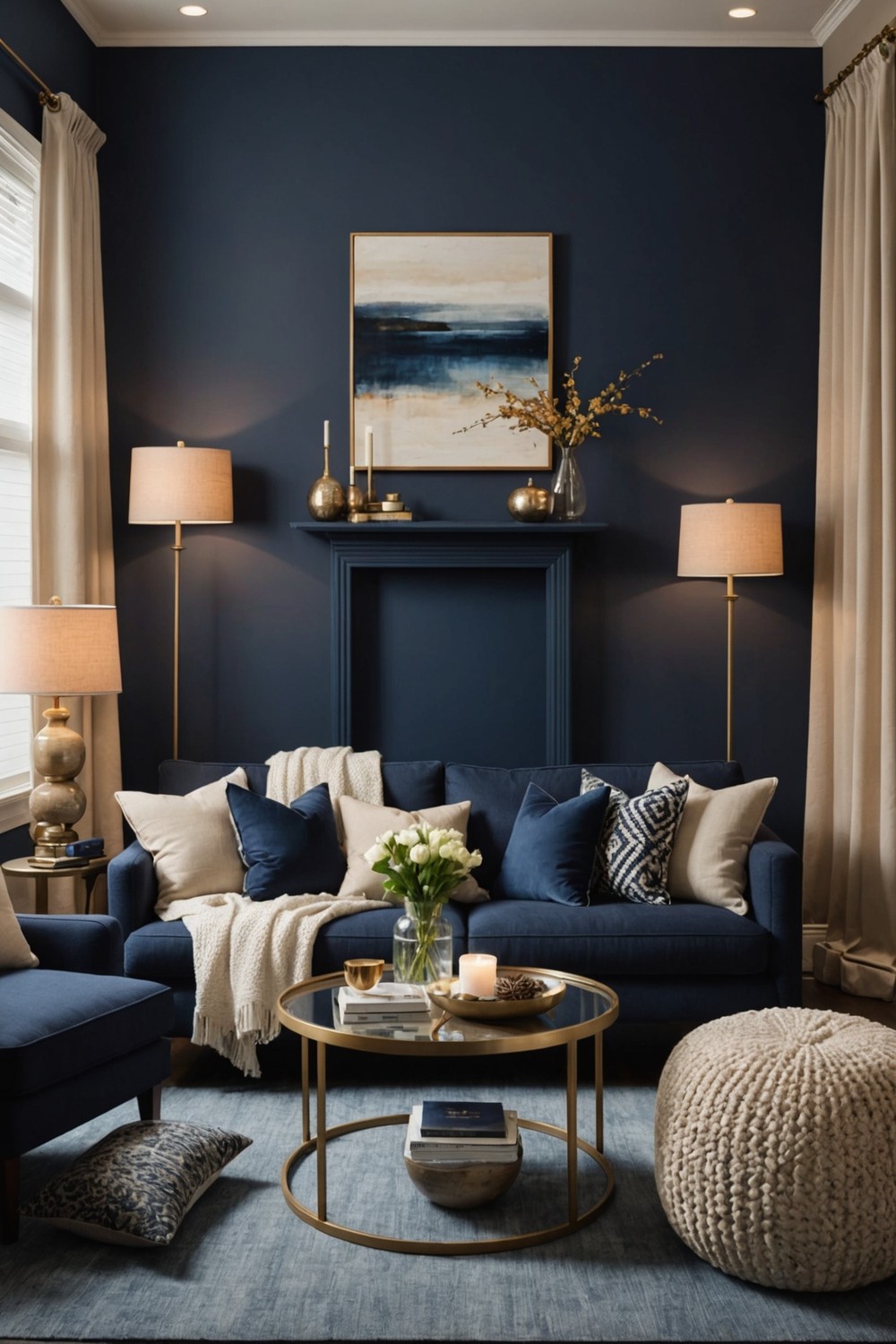 Cosy Navy: Rich Accents for a Snug Ambience