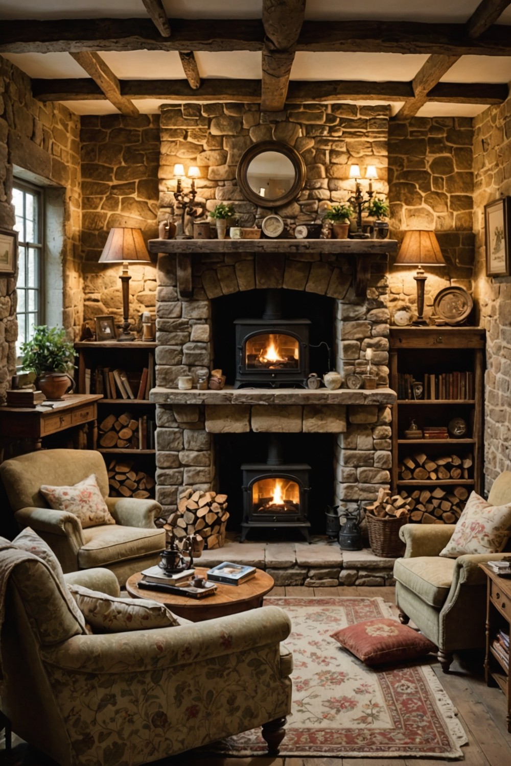 Exposed Stone Walls for a Rustic Charm