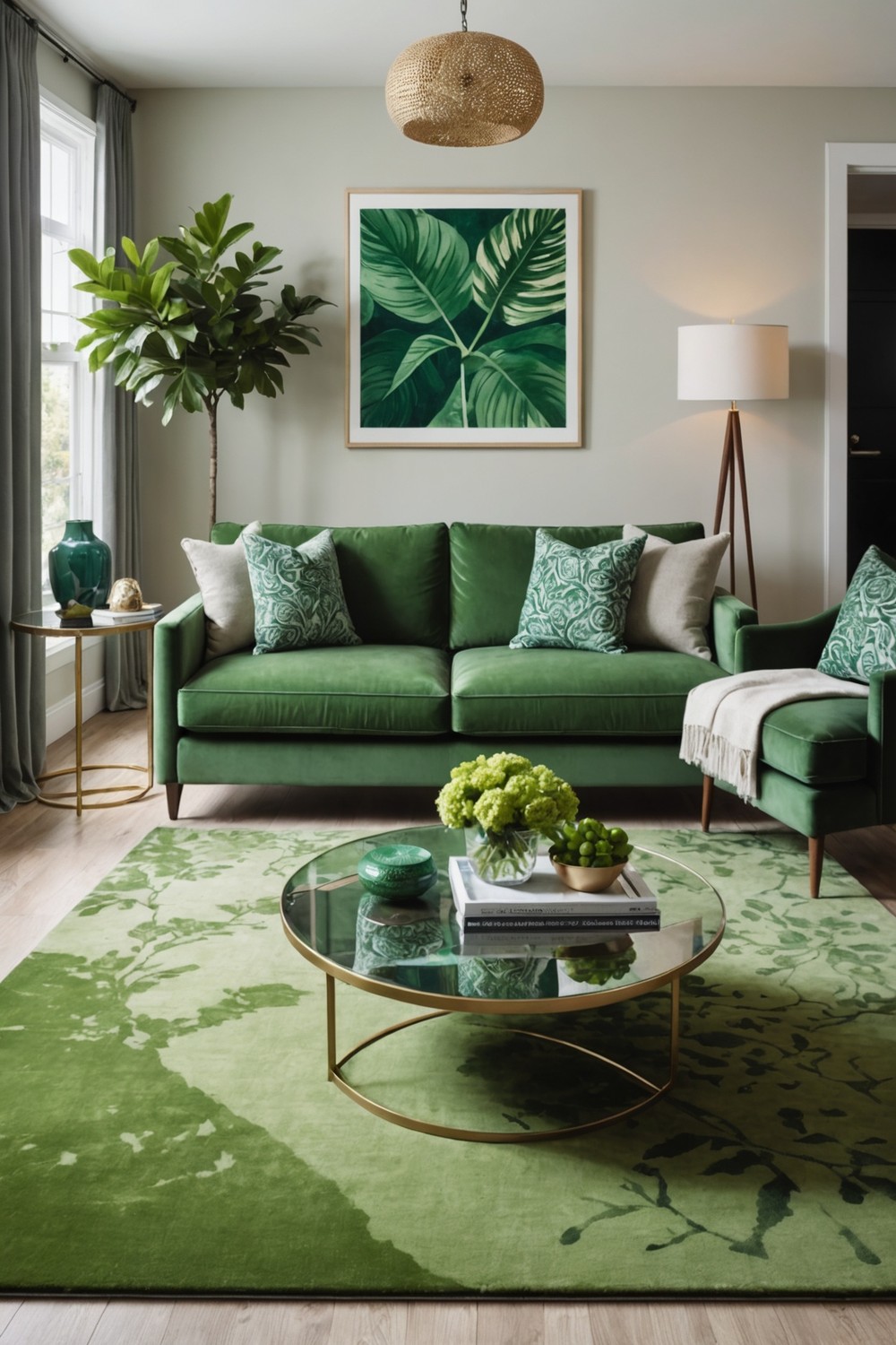 Invest in a statement Green Rug