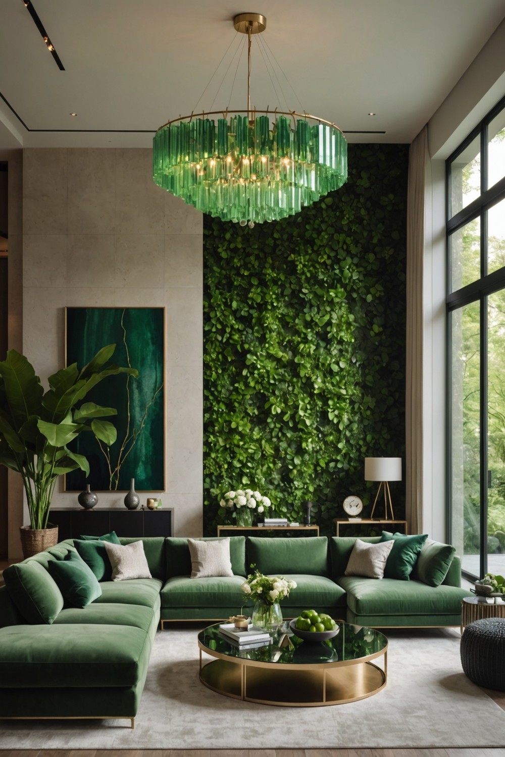 Make a Statement with a Green Chandelier