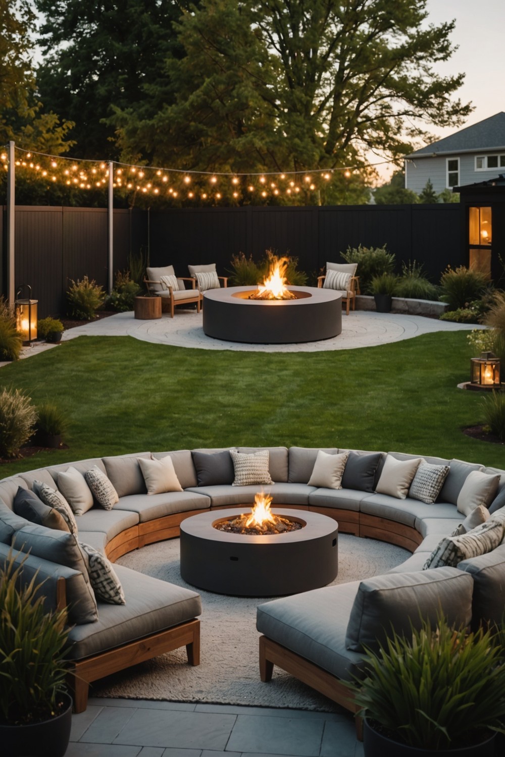 Modern Fire Pit Lounge