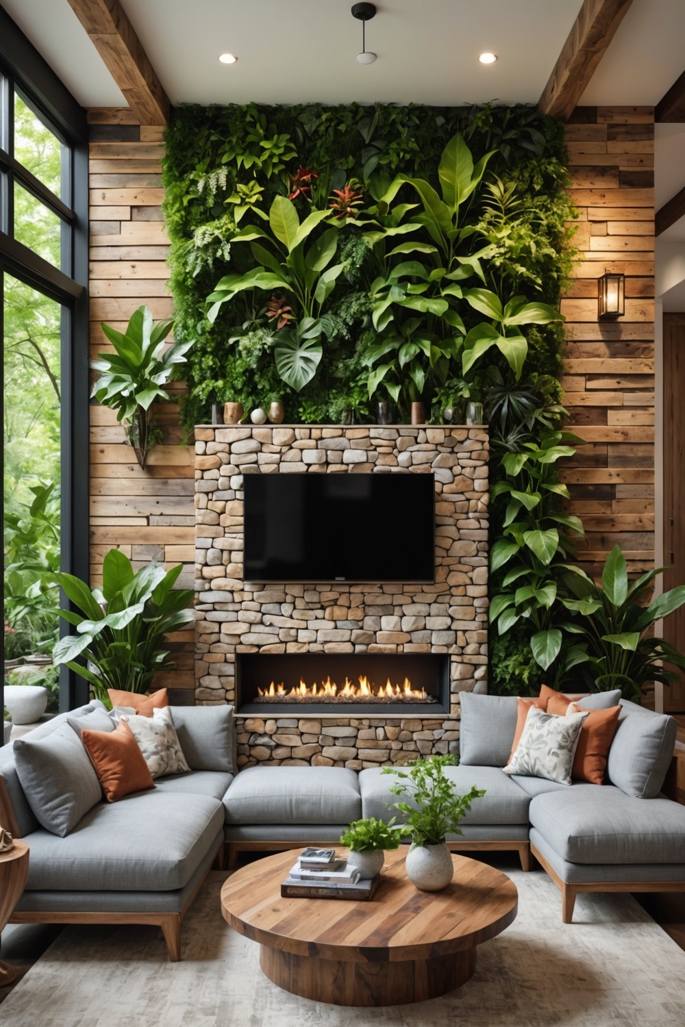 Nature-Inspired Accent Wall