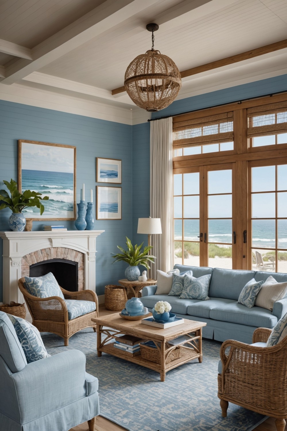 Pacific Breeze: Fresh Blues with Natural Patterns