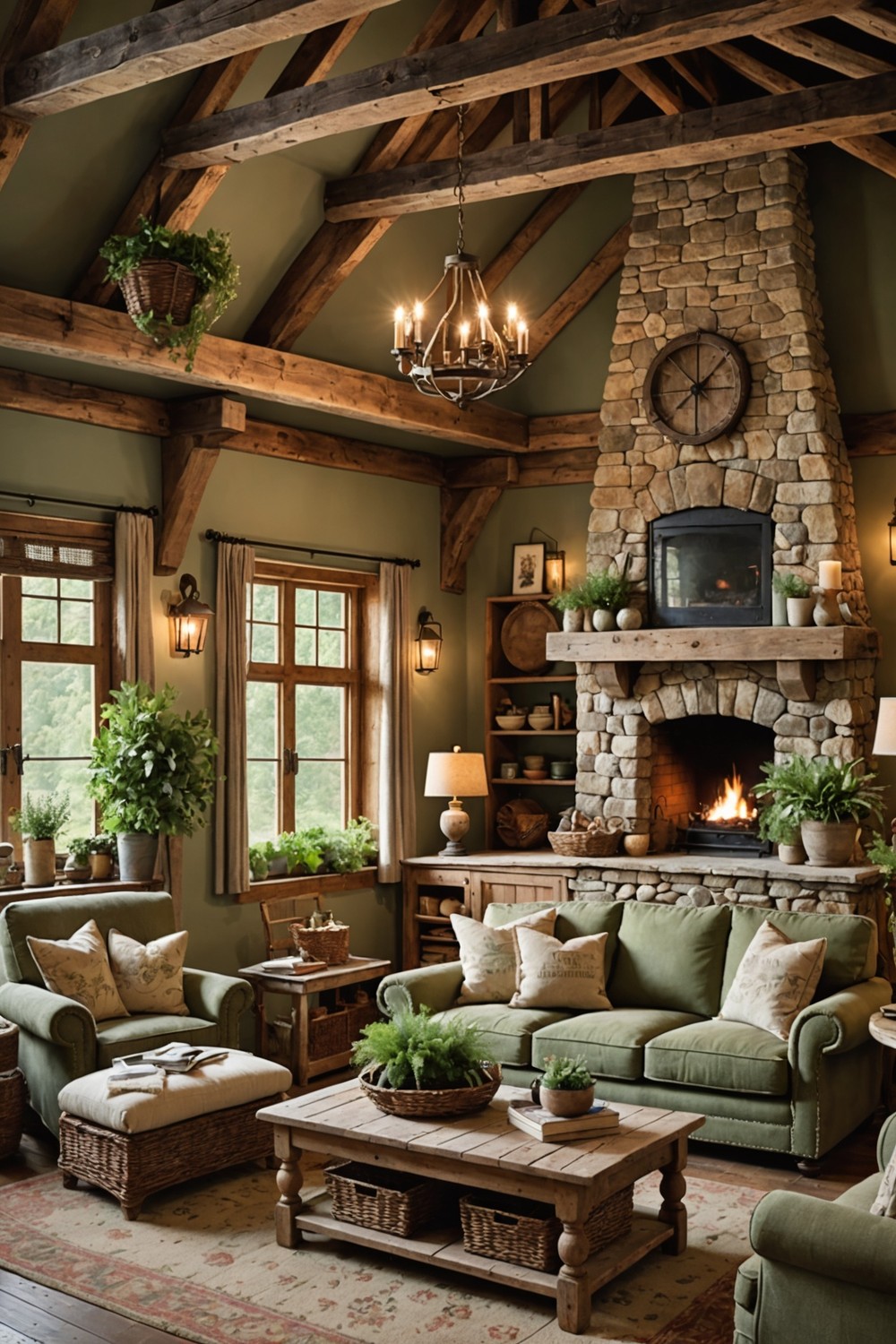 Rustic Sage and Earthy Decor