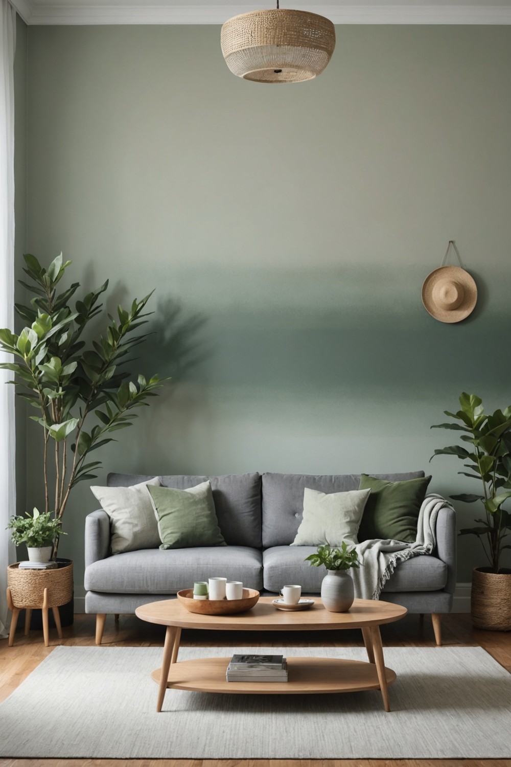 Sage Green and Gray Ombre Effect