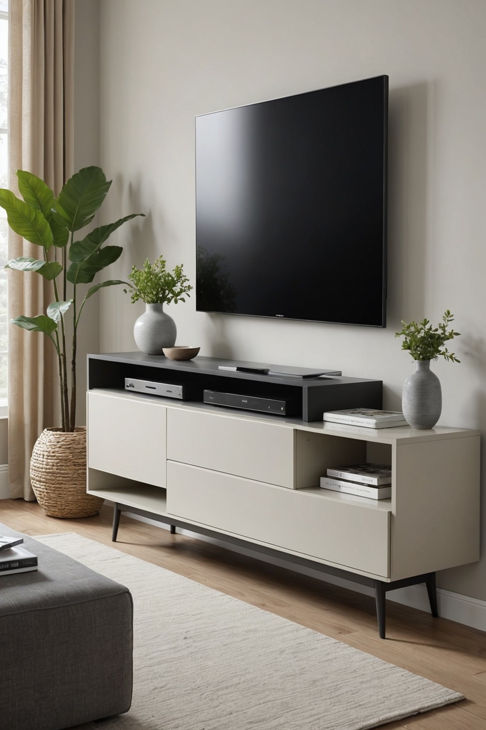 Sleek TV Console with Modern Touch