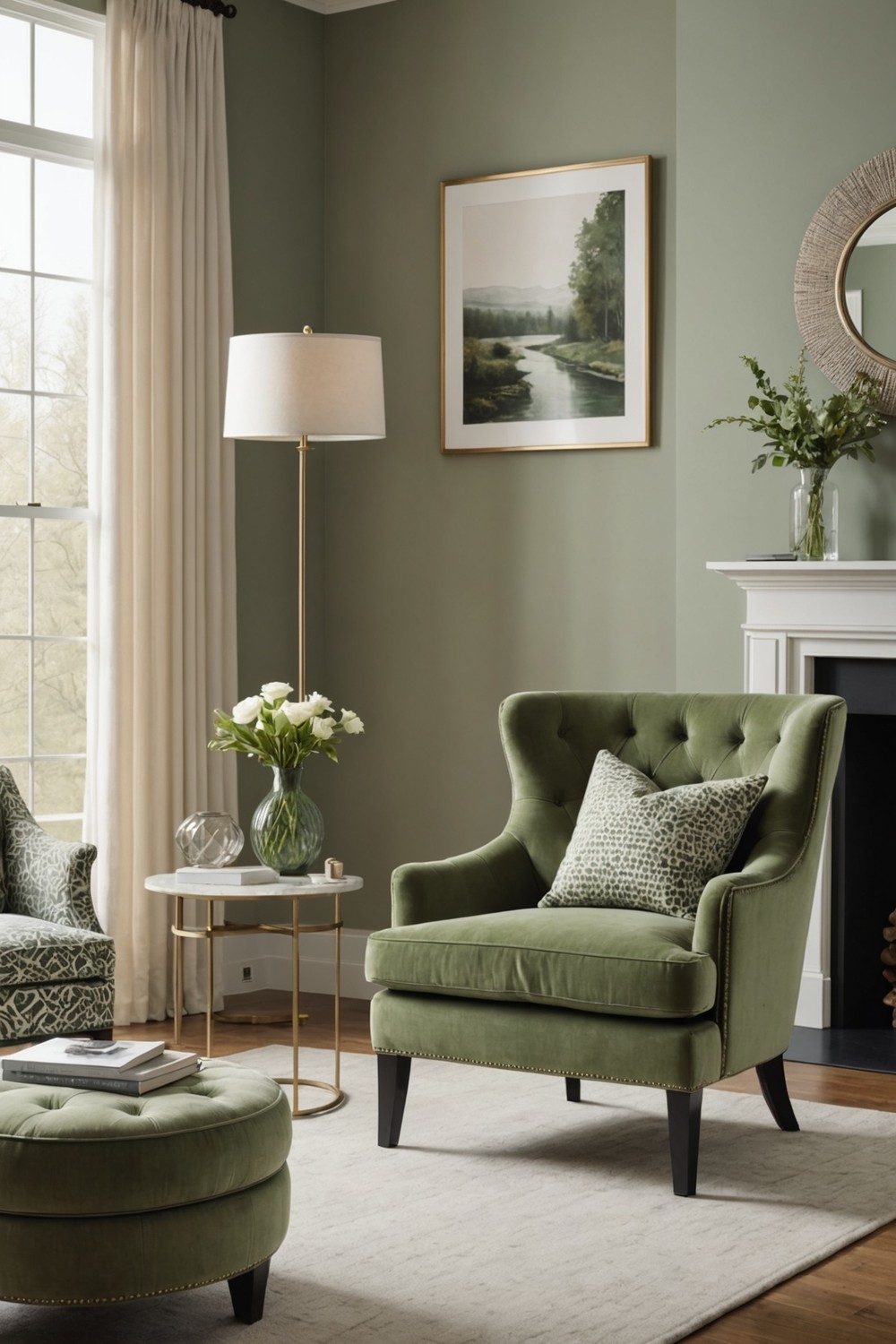 Statement Sage Green Armchair