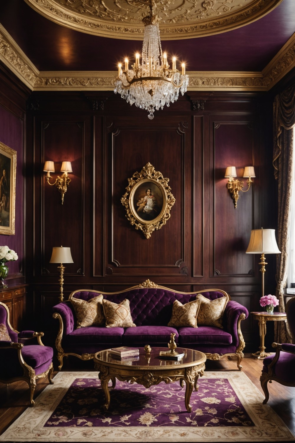 Velvet Sofas with Ornate Details