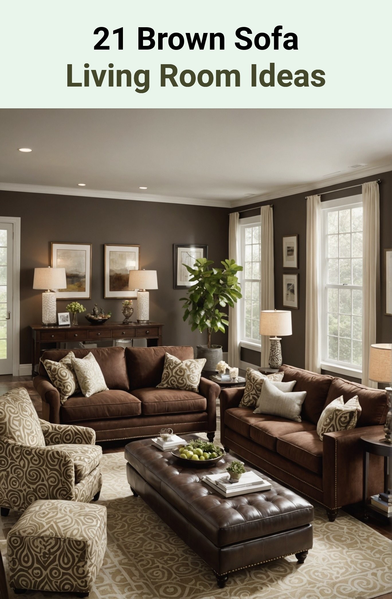 21 Brown Sofa Living Room Ideas