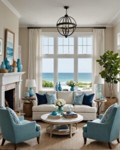 21 Coastal Chic Living Room