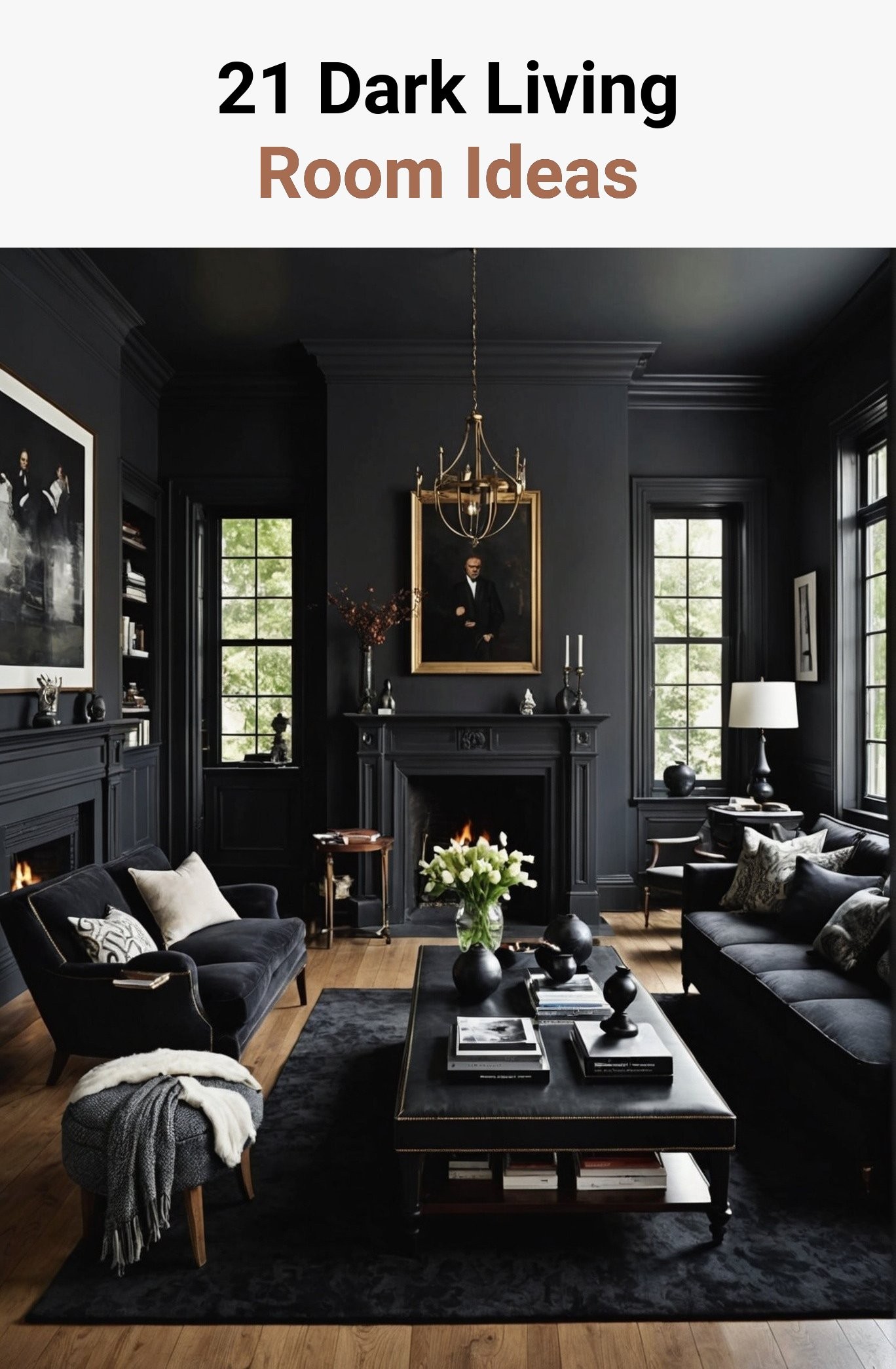 21 Dark Living Room Ideas