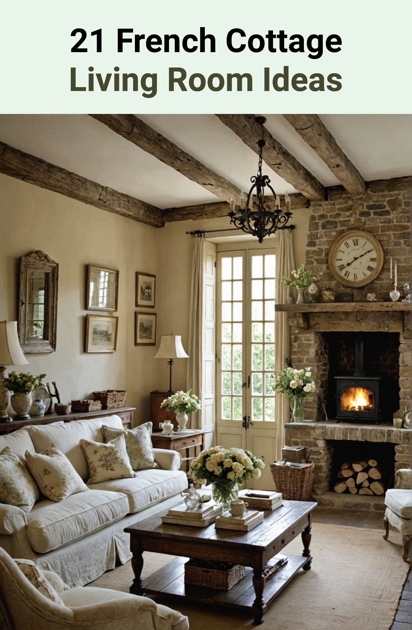 21 French Cottage Living Room Ideas