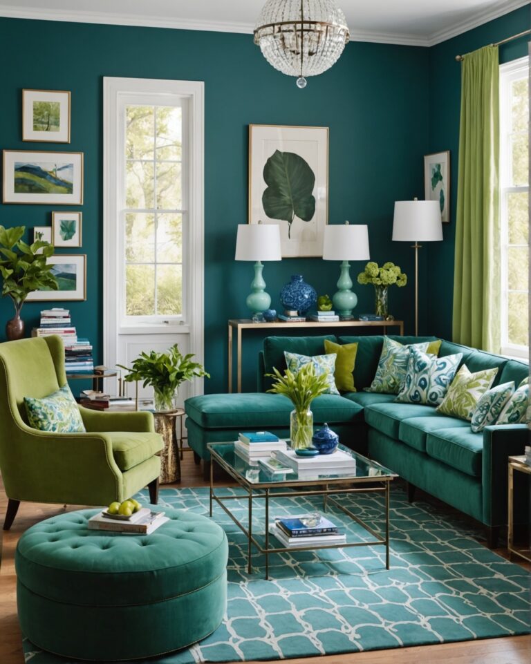 23 Blue and Green Living Room Ideas