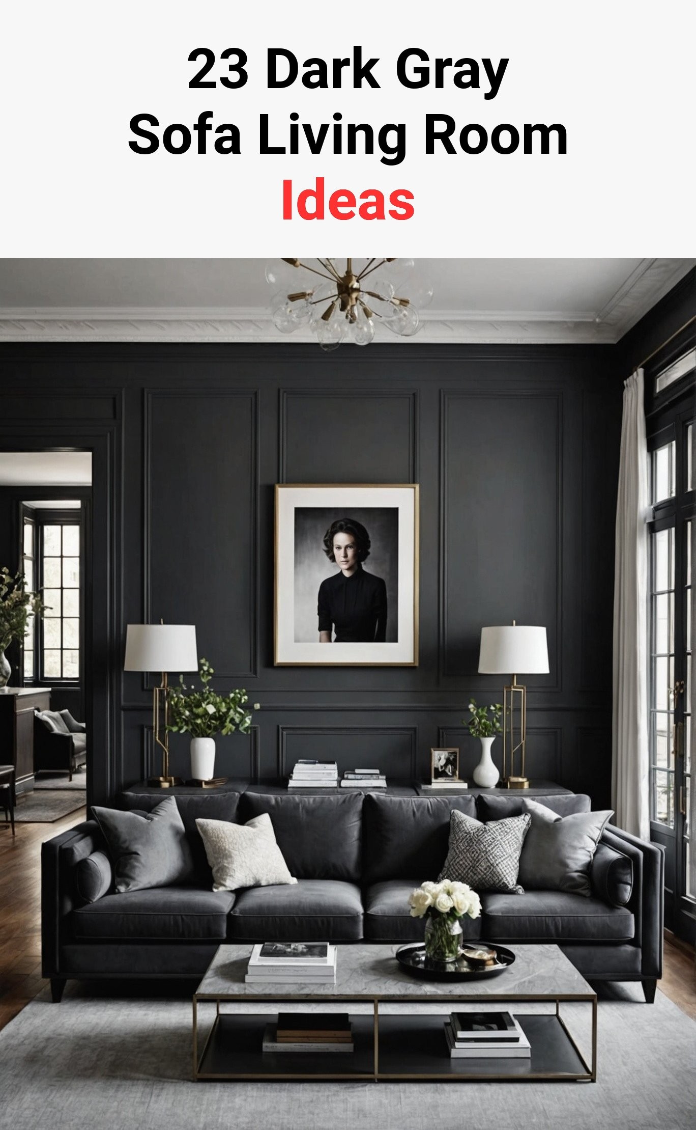 23 Dark Gray Sofa Living Room Ideas