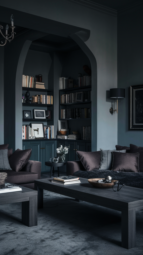 Dark Grey and Brown Monochromatic Scheme