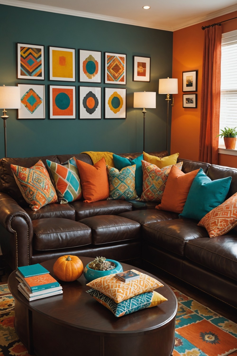 Adding Colorful Throw Pillows