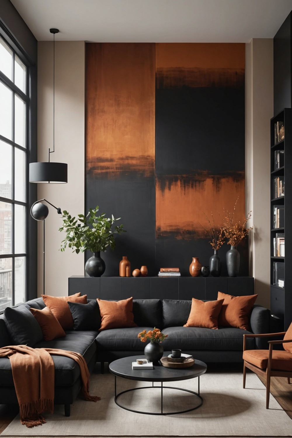 Black and Rust Ombre Effect for a Gradual Color Transition