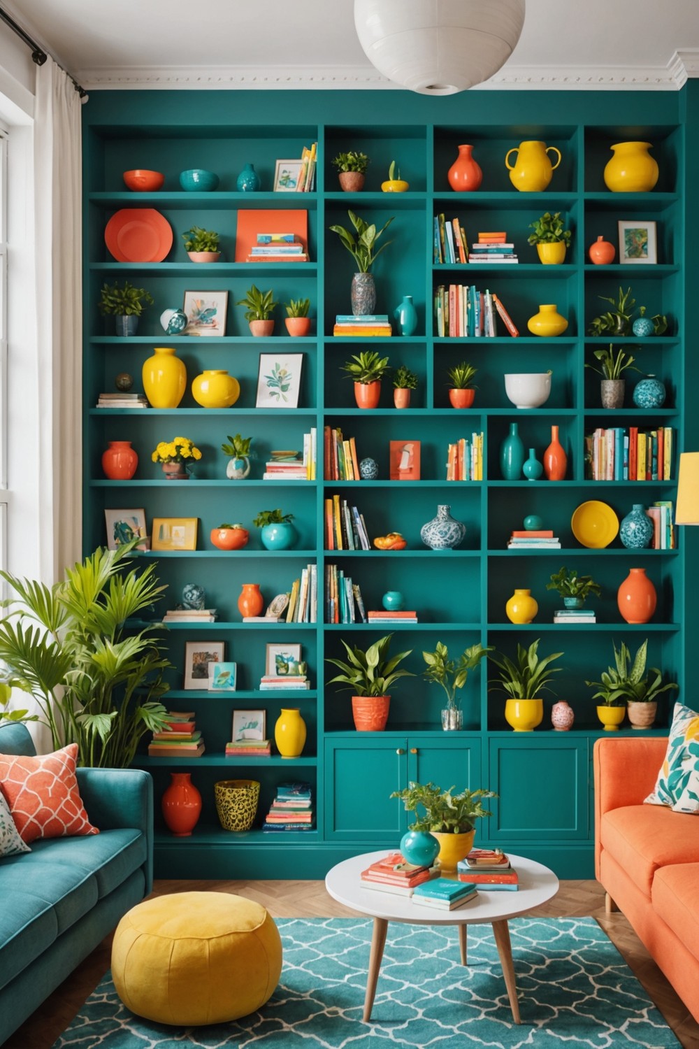 Choose Brightly Coloured Shelving