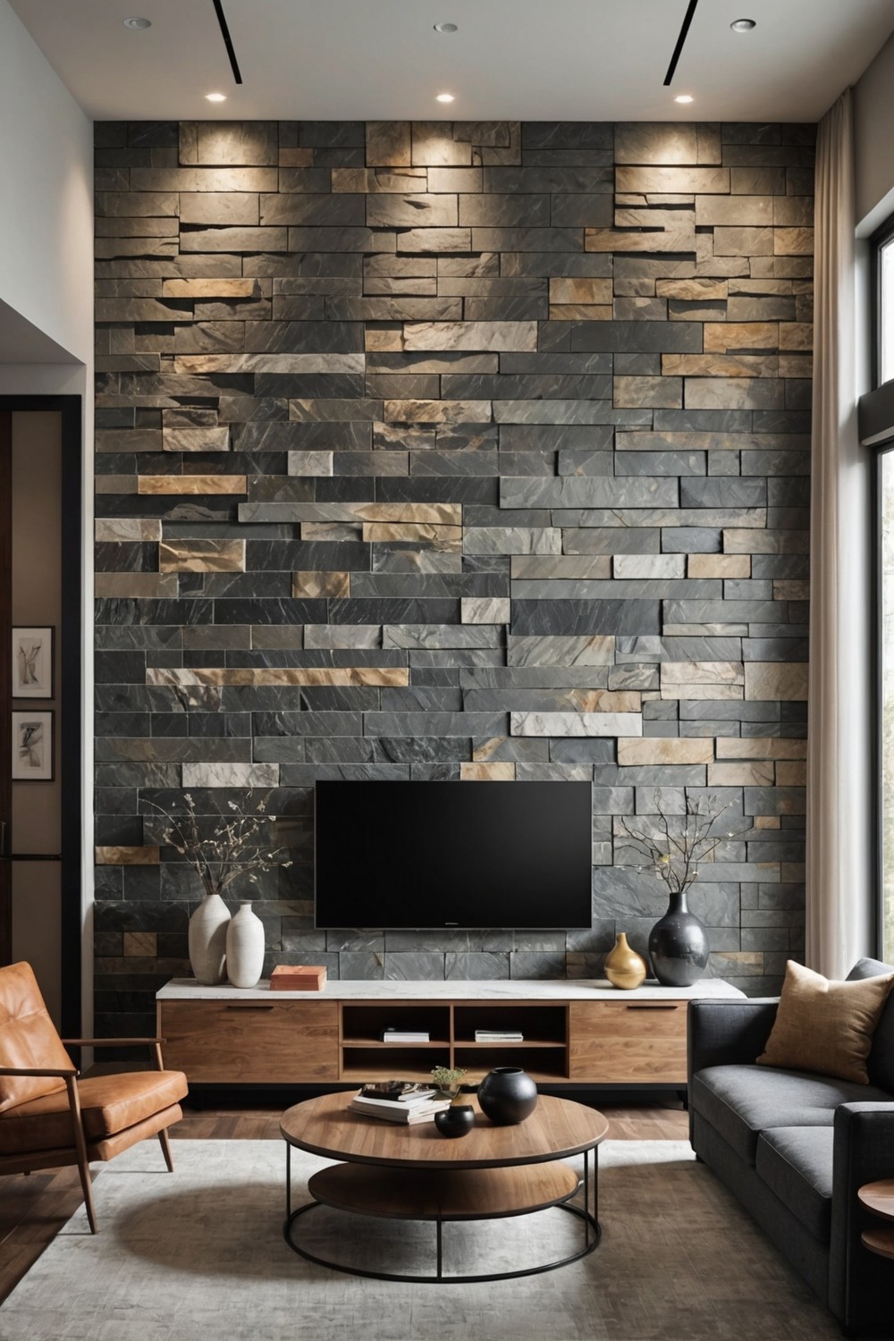 Design a Statement Wall with Natural Stone