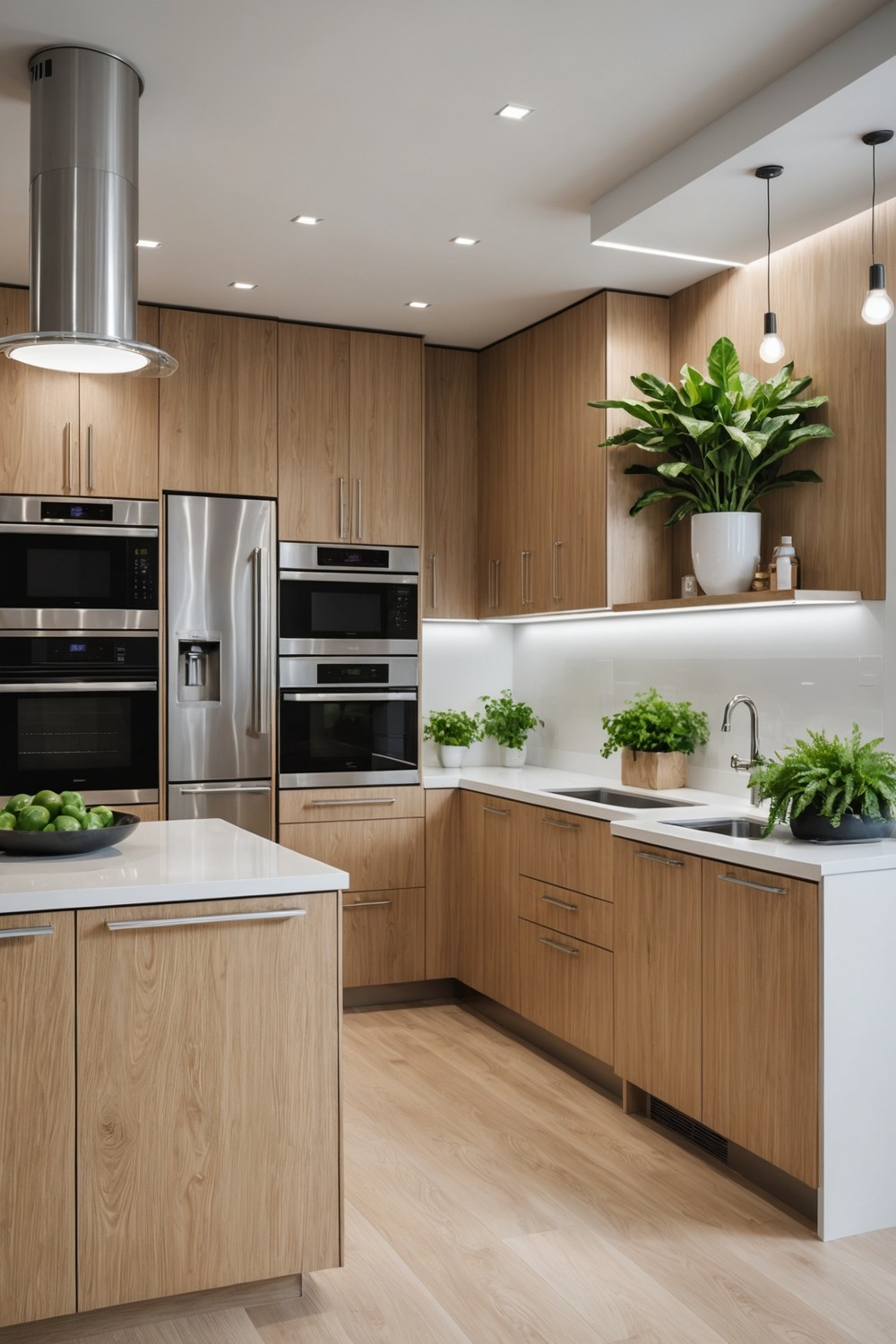 Luxe Look: High-Gloss White Oak Kitchen Cabinets