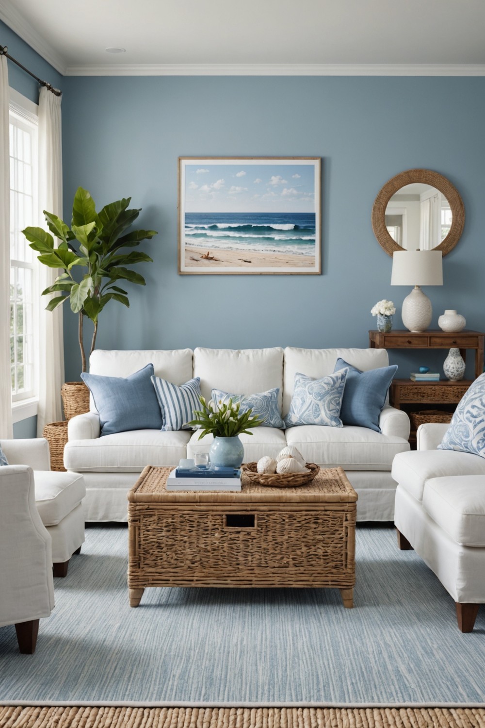 Soft Blue and White Color Palette