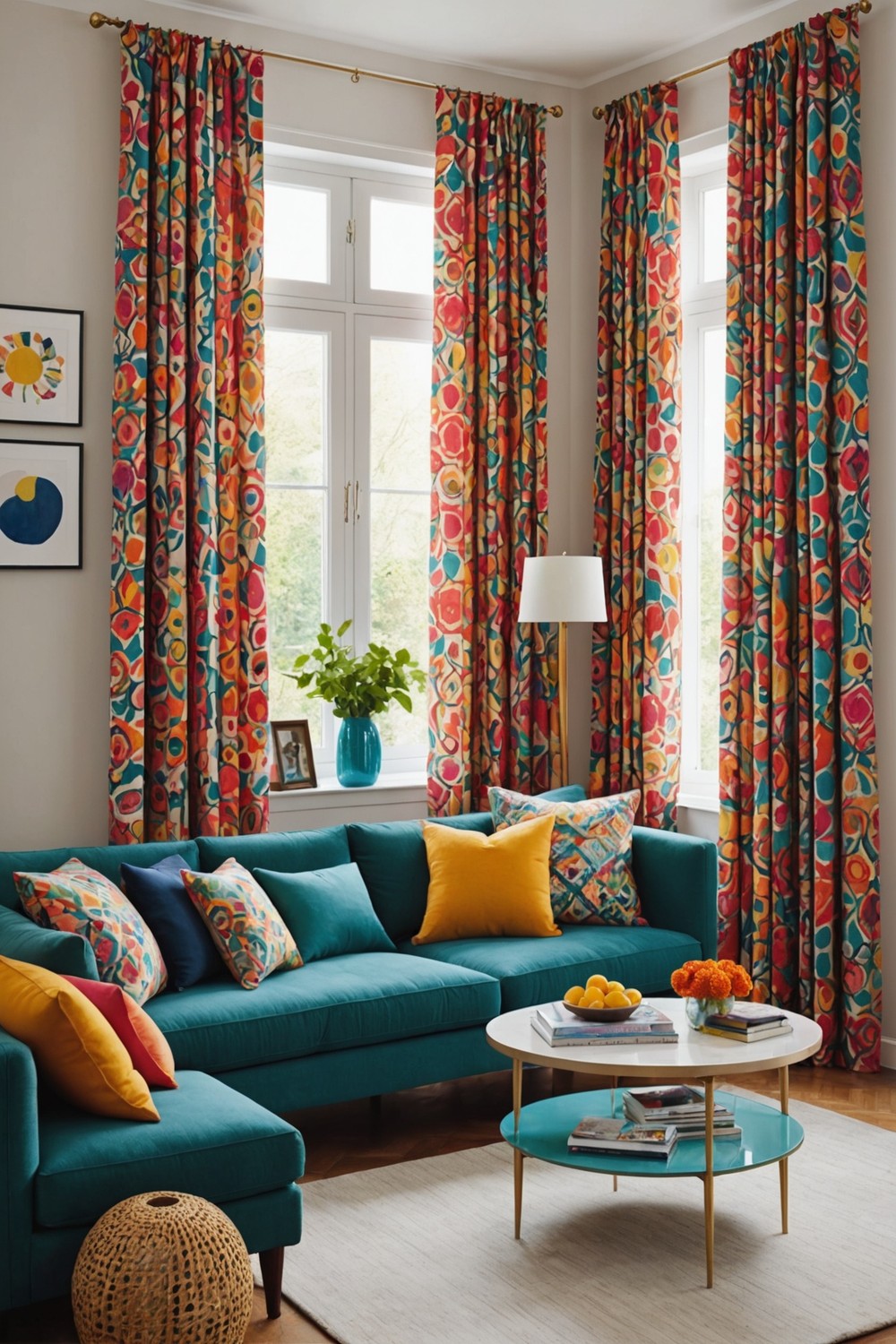 Use Multicoloured Curtains